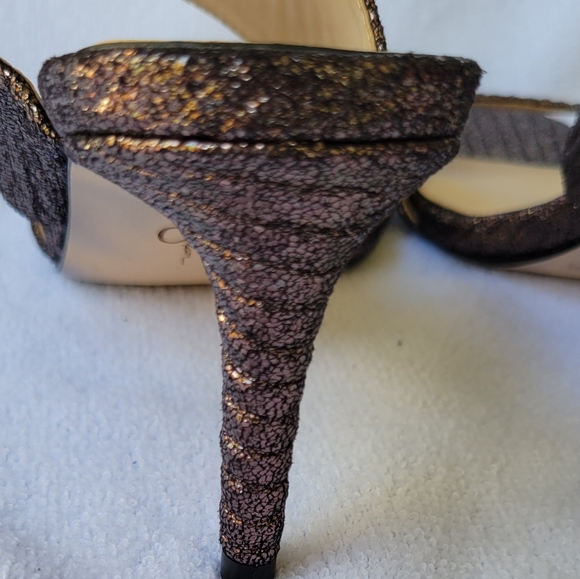 JESSICA SIMPSON - ELARI STRAPPY OPEN TOE PUMP - NEW!! BEAUTIFUL! SPARKLE - Picture 10 of 10